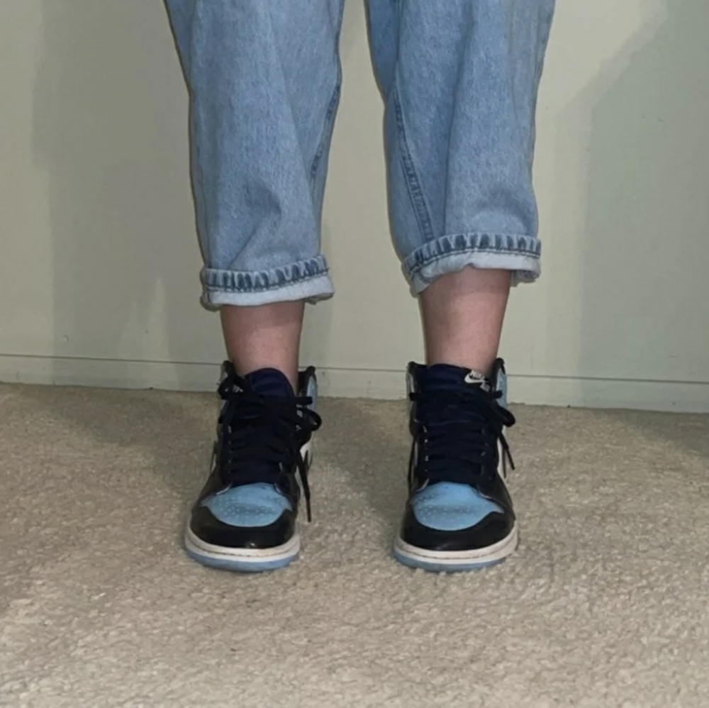 Baby blue air Jordan 1s